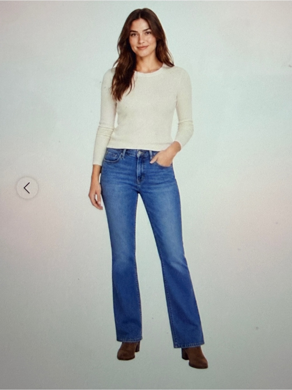 DRIFTWOOD Straight Leg Jeans in Medium Blue Wash.  EUC